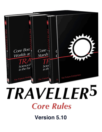 Traveller Five Core Rules Three Book Set