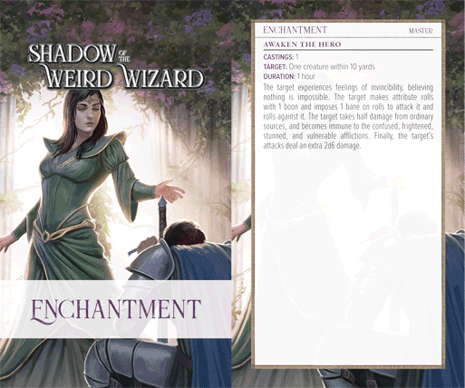 Shadow of the Weird Wizard Enchantment spell card Awaken the Hero
