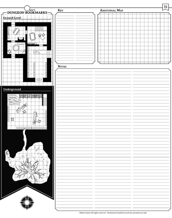 O-one Games Dungeon Bookmarks Workbook page 33