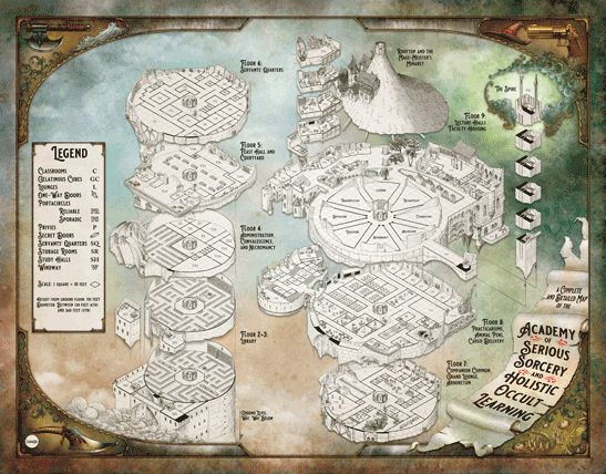 Skullkickers Caster Bastards and the Great Grotesque Academy Map