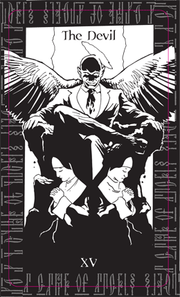 The Devil Tarot Card seventeen from the Relics roleplaying game