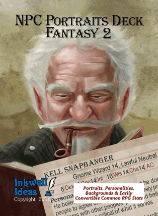 Fantasy NPC Portraits Deck 2 from Inkwell Ideas
