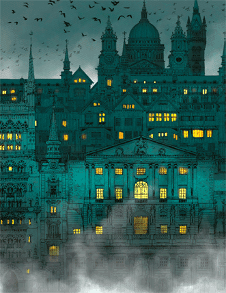 Raven roleplaying game rulebook page 113 - cityscape