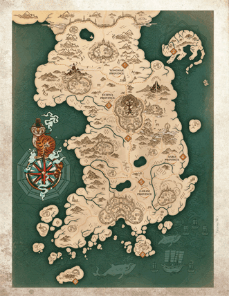 Map of Danguk, the setting for the Undying Corruption campaign for Fifth Edition