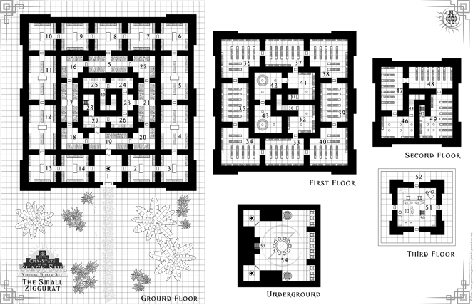 O-one Games City of the Black Sun map 12 Small Ziggurat